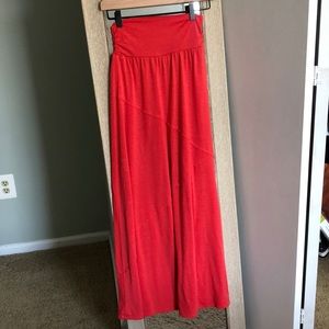 Orange Maxi Skirt